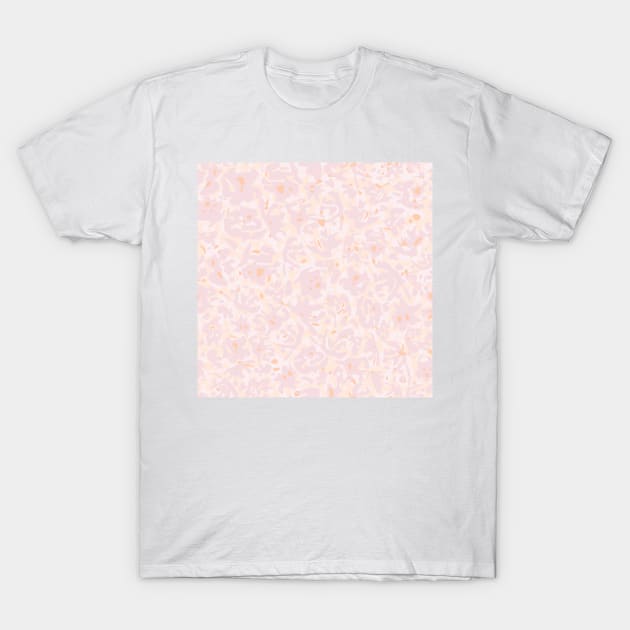 Abstract pink and peach organic shapes T-Shirt by marufemia